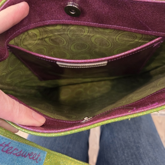 Glittersweet Floral Crossbody bag Green Glitter Flower Power - Picture 6 of 11